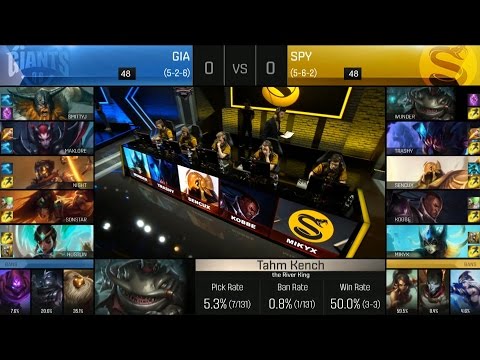 GIA vs SPY Game 1 Highlights - GIANTS vs SPLYCE EU LCS Week 7 Summer 2016