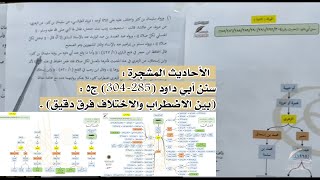 صورة الأحاديث المشجرة : سنن أبي داود (285-304) ج 5 : (بين الاضطراب والاختلاف فرق دقيق) .