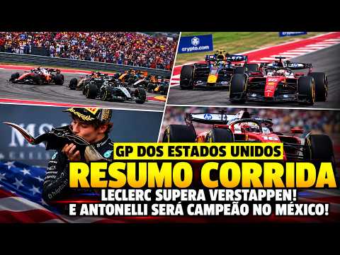 LECLERC SUPERA VERSTAPPEN! RUSSELL PUNIDO E ANTONELLI VENCE | GP ESTADOS UNIDOS