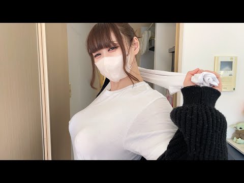 【ノーブラストレッチ】バストアップしたいので頑張ってみた【胸ポチ】