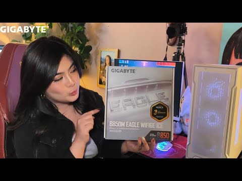 White PC Setup | Gigabyte B850M Eagle ICE Motherboard