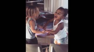 Adorable North West and Penelope Disick Sing SECRET Song and Play Together In Cute Video