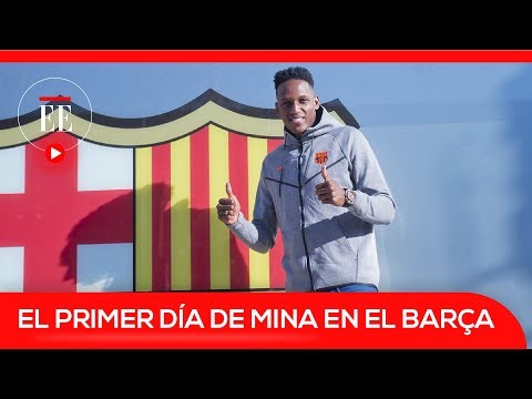 Así fue el primer día de Yerry Mina en Barcelona | El Espectador