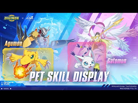 Crystal of Atlan: Pet Showcase: New Pets Agumon and Gatomon Coming Soon