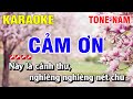 Karaoke Cảm Ơn Tone Nam Nhạc Sống Dễ Hát | Hoàng Luân