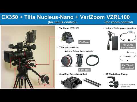 Panasonic AG-CX350 with Tilta Nucleus Nano + VariZoom VZ Rock【Detailed configuration】