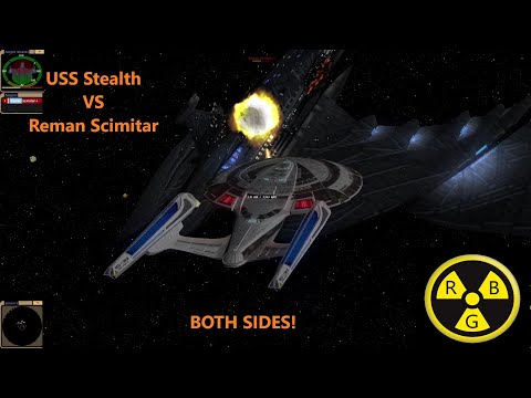 USS Stealth VS Reman Scimitar | Both Sides | Star Trek Ship Battle | Bridge Commander |