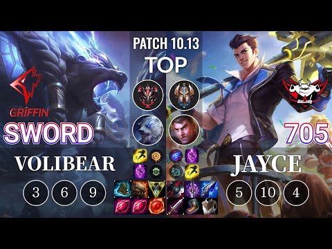 GRF Sword Volibear vs JDG 705 Jayce Top - KR Patch 10.13
