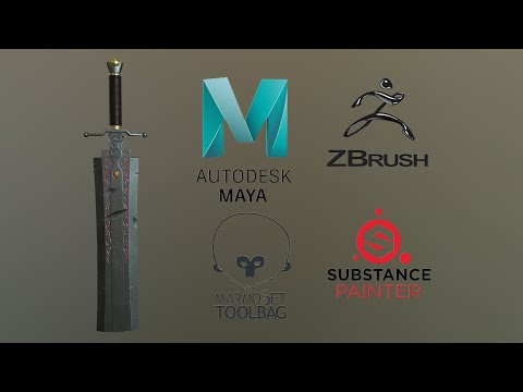 Sword - Maya / Zbrush / Substance Painter / Marmoset Toolbag 3