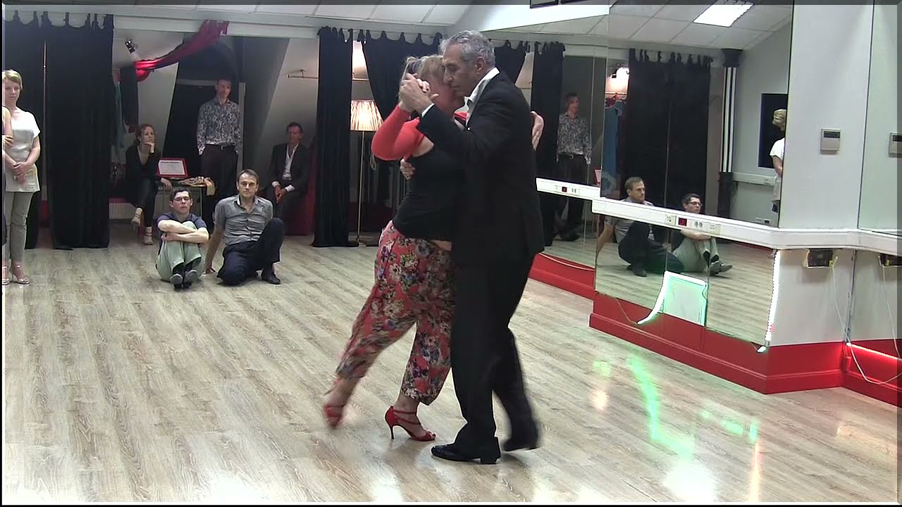 Baile Tango Social, milonguero Elvira Malishevskaya Rusia Carlos Neuman Argentina, Por una cabeza,