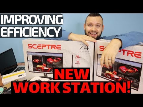 My New Workstation w/ Dual Monitors | Improving Efficiency in 2019!