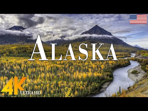 Alaska 4K drone view • Amazing Aerial View Of Alaska | Relaxation film with calming music