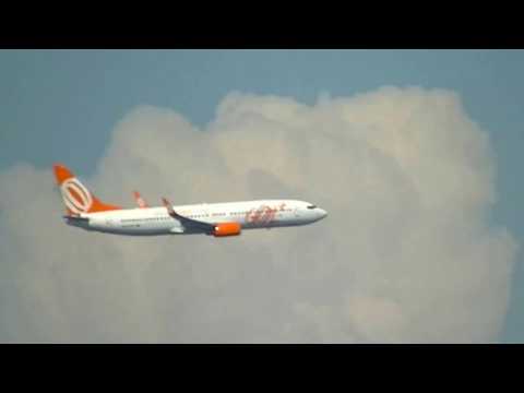 Decolagem Gol do Santos Dumont - RJ Vista do Pão de Açúcar