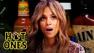 Halle Berry Refuses to Lose to Spicy Wings Hot Ones Mp4 3GP & Mp3