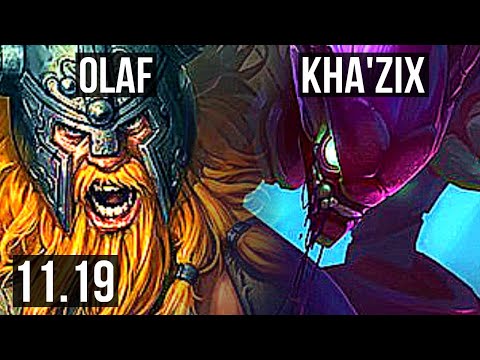 OLAF vs KHA'ZIX (JUNGLE) | 7/1/12, Rank 8 Olaf, Dominating | TR Master | v11.19