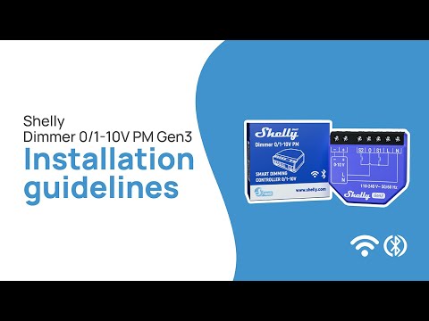 Shelly Dimmer 0/1-10V PM Gen3 - Installation video