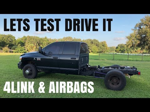First Test Drive With Rear Air Ride and 4 Link (Welding Rig 2.0)
