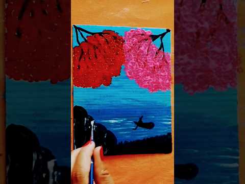 acrylic nature painting 🖌️🖌️ #short #painting