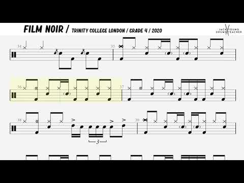 Film Noir - Trinity Drums 2020 Grade 4