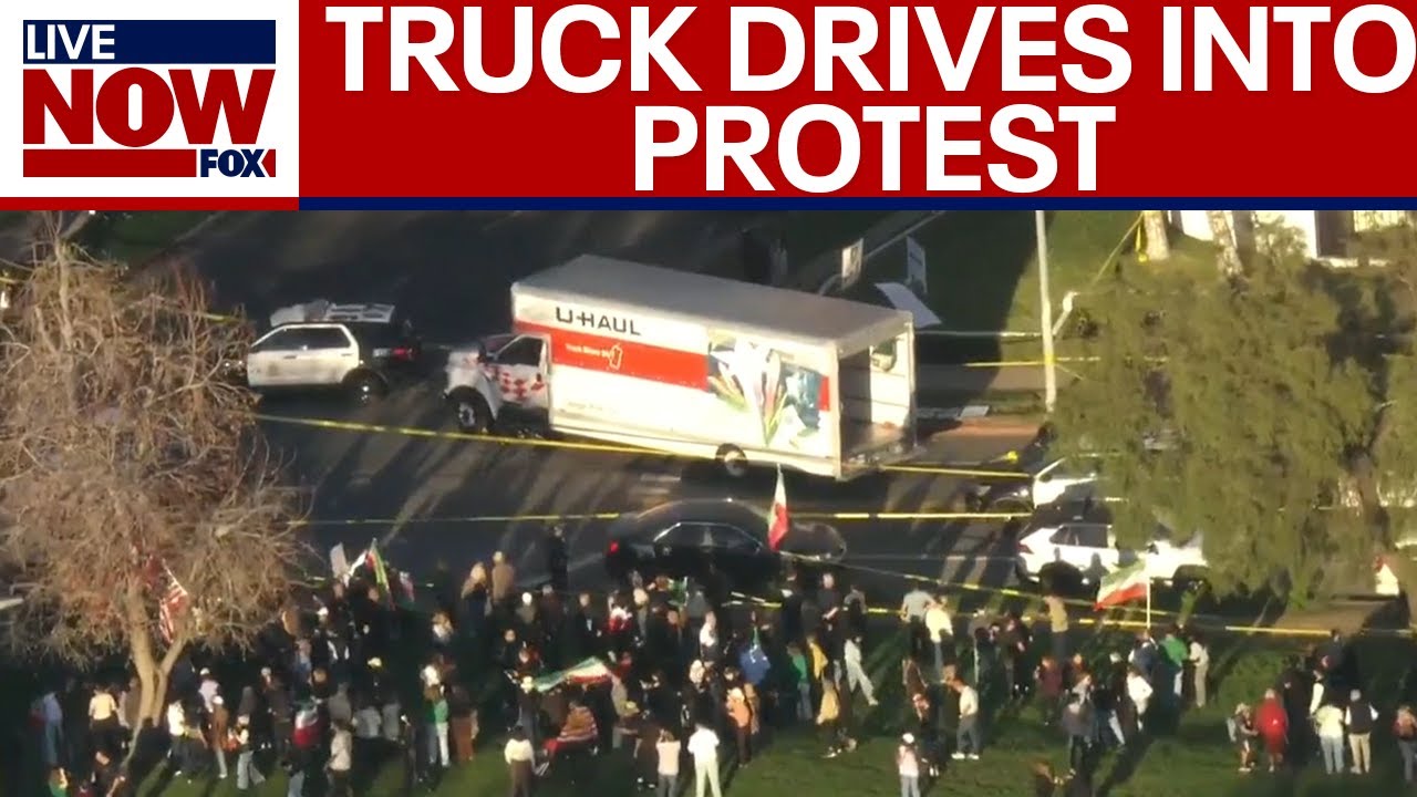 BREAKING: U-Haul truck drives into Iranian demonstration in Los Angeles