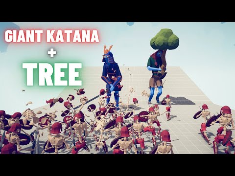 GIANT KATANA + TREE - SAMURAI GIANT + TREE GIANT - Totally Accurate Battle Simulator TABS
