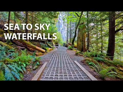 Spectacular Virtual Hike to 4 Waterfalls Along the Sea to Sky Corridor in BC, Canada