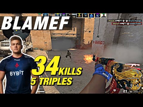 blameF dust2 game (34 Frags) CSGO blameF FULL POV