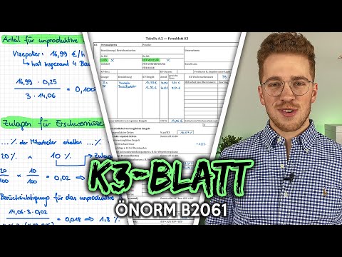 Bernhard Rennhofer - K3-Blatt nach ÖNORM B2061 | K-Blätter | Kalkulation in der Bauwirtschaft