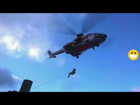 Svalbard - Arctic Cruise - Emergency Helicopter Drill In The Arctic Ocean