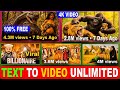 Unlimited FREE AI 4K Video Generator Open Source Text To Video AI Image To 4k Video Maker 2025