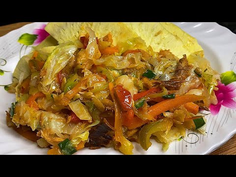Cabbage & Saltfish (Jamaican Style Steamed Cabbage & Saltfish)