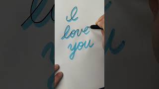 Download lagu Hand Lettering | I love you #Shorts #calligraphy #handwriting mp3