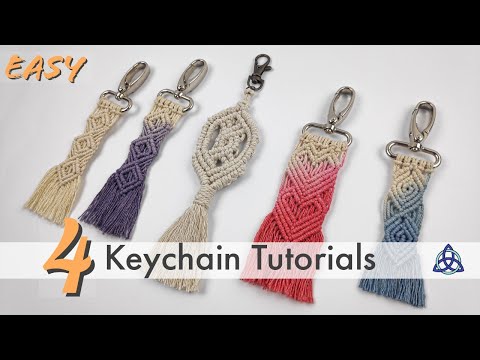 Macrame Keychain DIY Macrame Key Hanger Tutorial Macrame Pattern 1