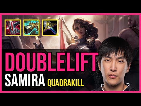 Doublelift - SAMIRA vs. MISS FORTUNE ADC | NA Master | QUADRAKILL