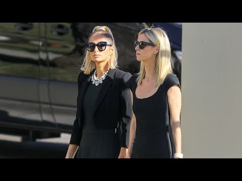 Paris And Nicky Hilton Join The Family At Grandpa Barron's Funeral