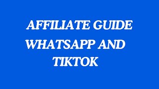 Affiliate guide video - WhatsApp and Tiktok - Earn Upto LKR 50,000 per month