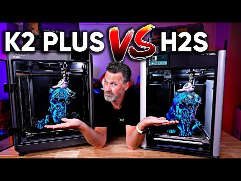 Bambu Lab H2S vs Creality K2 Plus — 3D Printer Showdown 🔥
