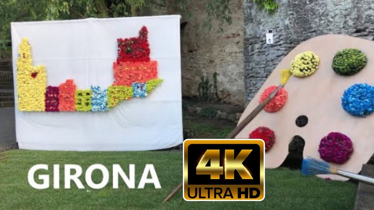 ??[4K] Spain Walking | Girona Flower Festival ??