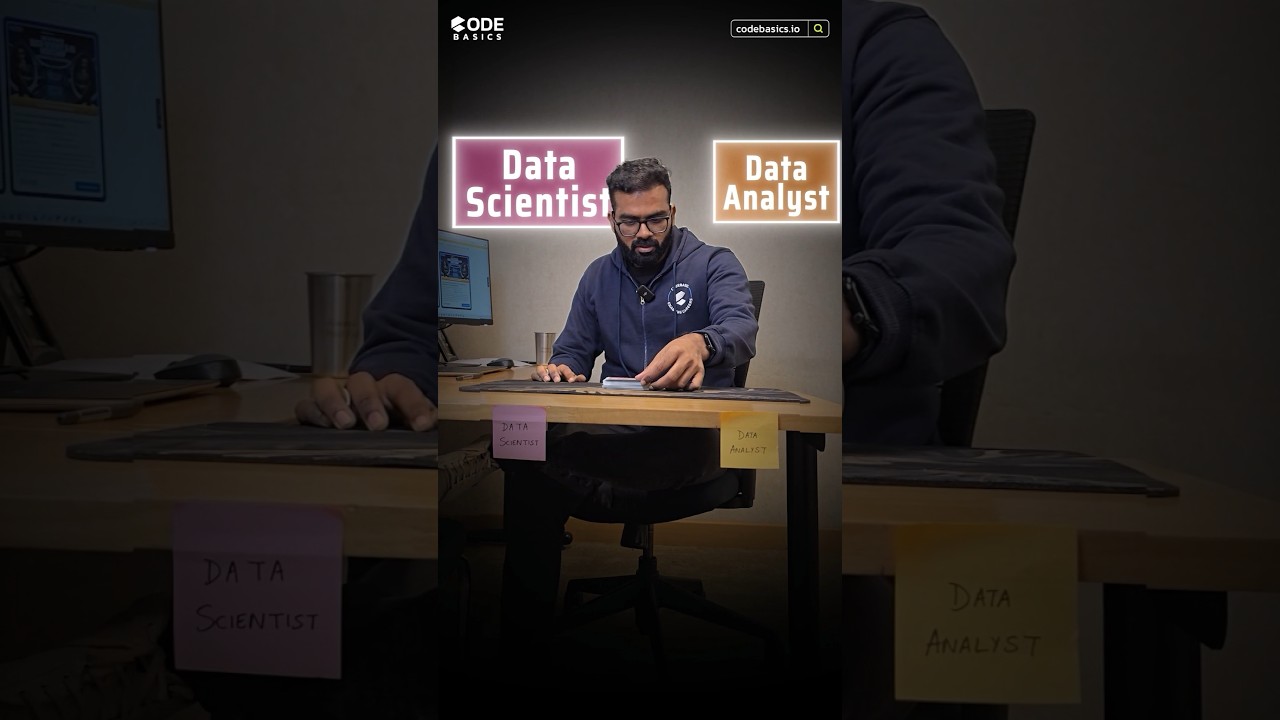 Difference between Data Analyst and Data Scientist #shorts #data #dataanalyst #datascientist #ai