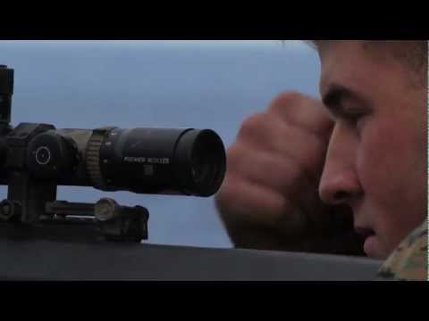 Scout Sniper Platoon Practices Defending Ship From Small Boat Attack With Sniper Fire
