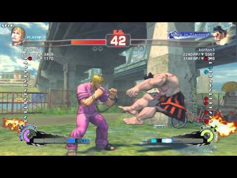 EX DOON (Cody) Vs. Konton3 (E.Honda) SuperStreetFighter4 AE (720p)