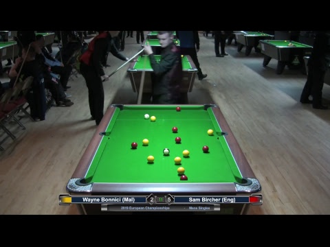 2019 Mens European Championships - Wayne Bonnici (Mal) v Sam Bircher (Eng)