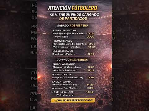 Agenda deportiva del finde: todos los partidazos y horarios