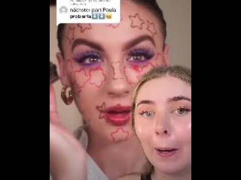 Paula tries it out - Make-up with cookie cutters 😂❤️🍪 What do you think of my work of art??