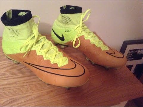 Nike Mercurial Superfly Leather SG-Pro-Canvas/Black/Volt- Unboxing + On Feet- knuckleballerz