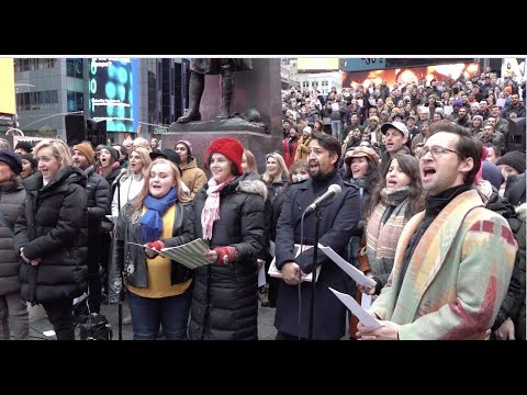 Broadway Honors Sondheim 'Sunday' From Sunday In The Park With George in Times Square 11/28/21