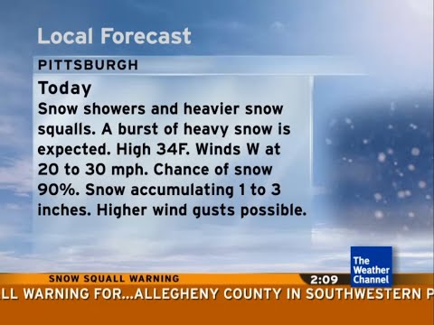Intellistar 1 SD with Snow Squall Warning - Pittsburgh, PA (12/12/24)