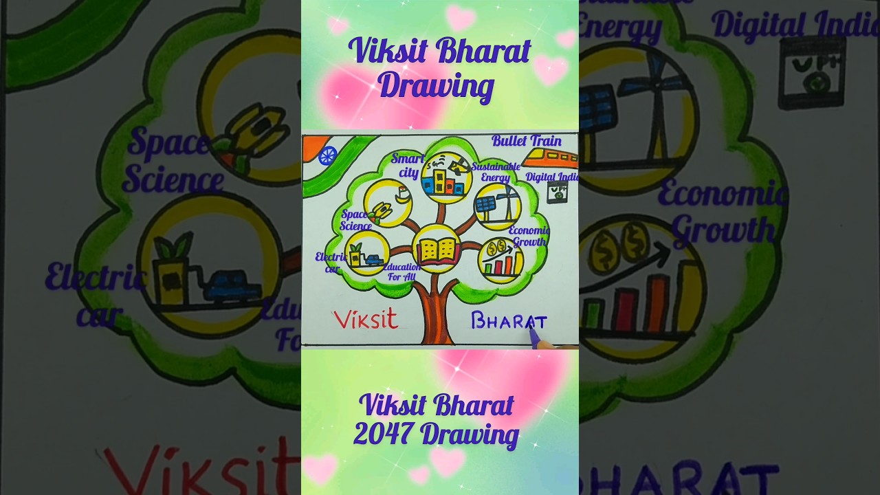Viksit Bharat Drawing/Viksit Bharat 2047 Drawing #viksitbharat #shorts #trending #viral
