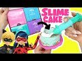 Miraculous Ladybug DIY Slime Cake Mixing for Cafe with Cat Noir! Crafts for Kids