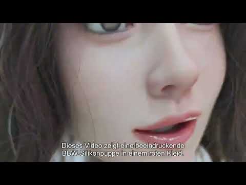 BBW Silikonpuppe mit ROS beweglichem Kiefer｜Rotes Kleid, 15-Sekunden-Showcase